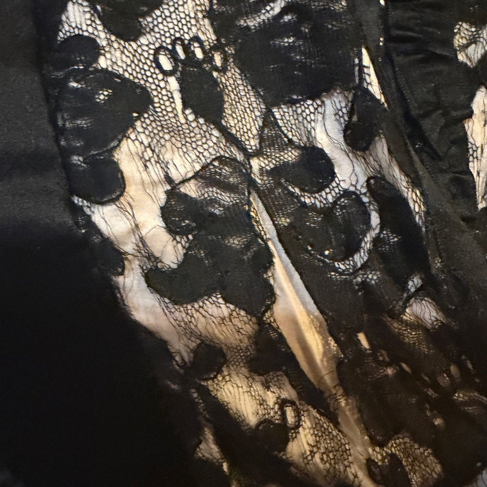 Vintage antique Edwardian 1800s Black Lace Women's Top - Picture 5 of 8